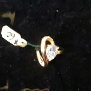 Beautiful Clear Quartz peace ring sale is final